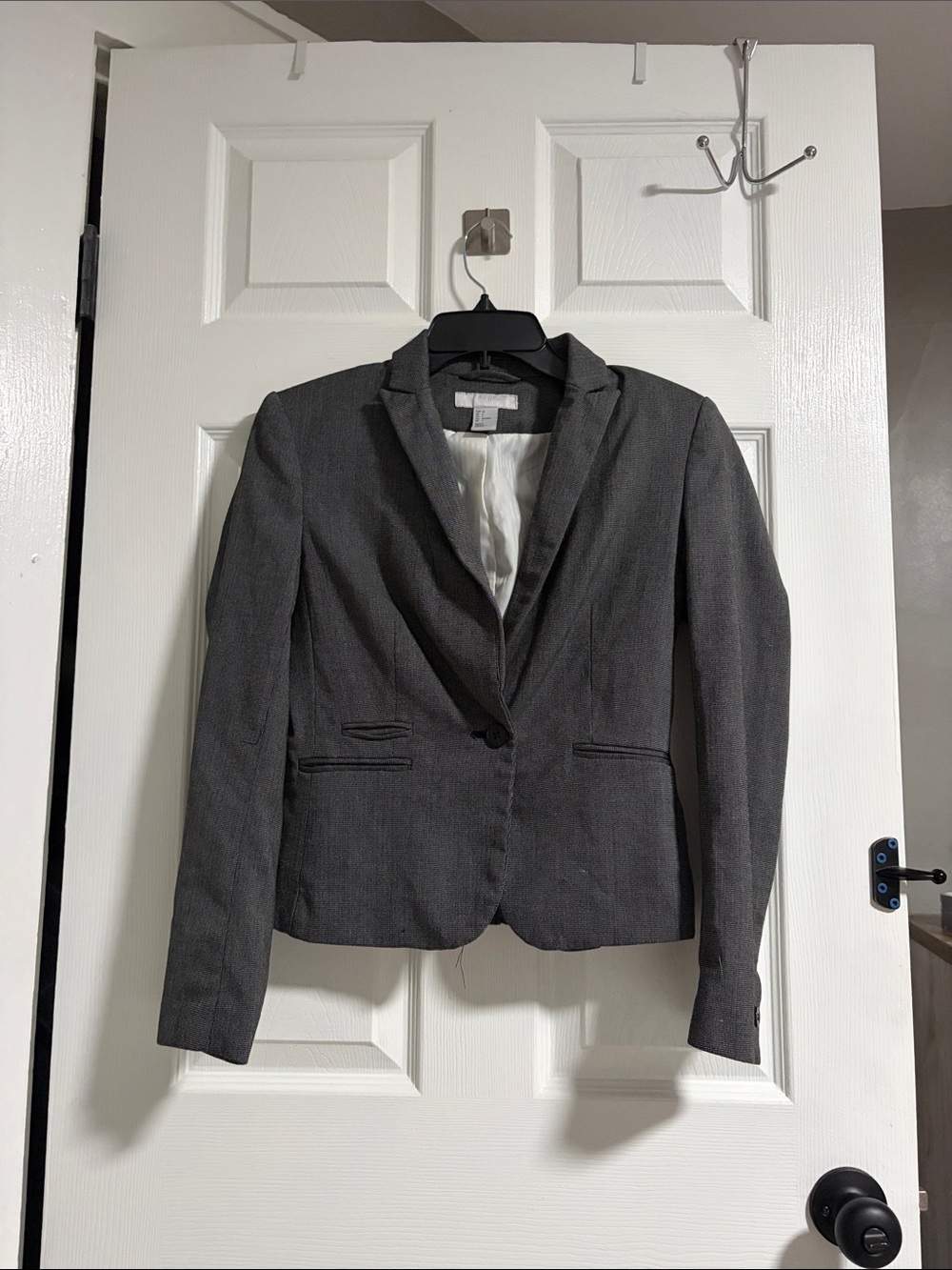 H&M Dark Gray Tailored Single-Button Blazer
